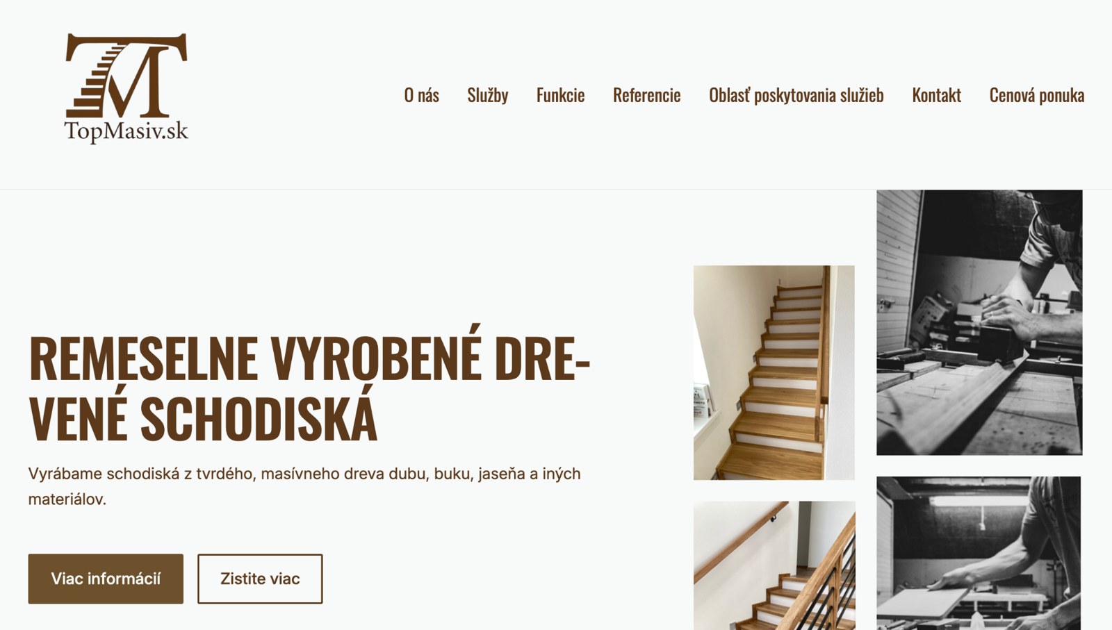 Náhľad webu topmasiv.sk